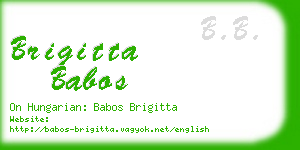 brigitta babos business card